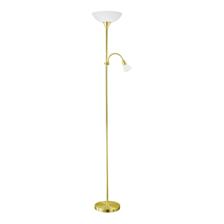 EGLO - Candeeiro de pé 1xE27/60W + 1xE14/25W dourado