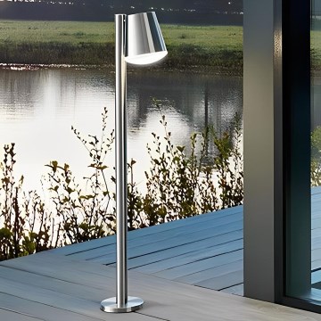 Eglo - Candeeiro exterior LED RGB com regulação CALDIERO-C 1xE27/9W/230V mate cromada IP44