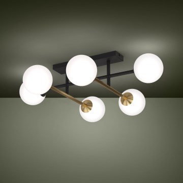 Eglo - Candeeiro integrado 6xE14/40W/230V dourado/preto