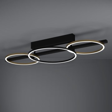Eglo - Candeeiro integrado LED com regulação 2xLED/12,5W/230V + LED/15,5W 3000K preto
