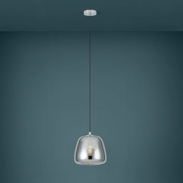 Eglo - Candeeiro suspenso 1xE27/40W/230V diâmetro 26 cm fumado