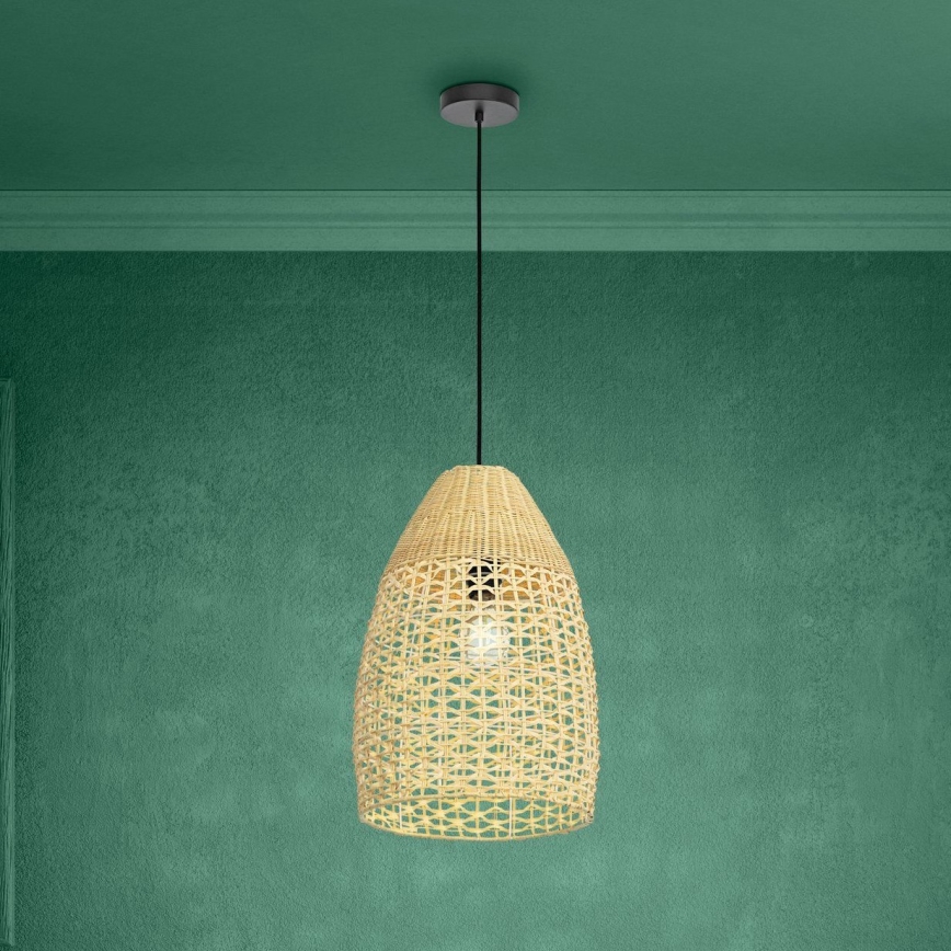 Eglo - Candeeiro suspenso 1xE27/40W/230V diâmetro 35 cm bambu