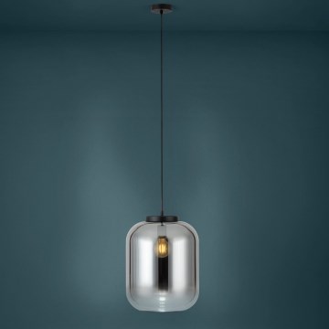 Eglo - Candeeiro suspenso 1xE27/40W/230V diâmetro 35 cm cinzento