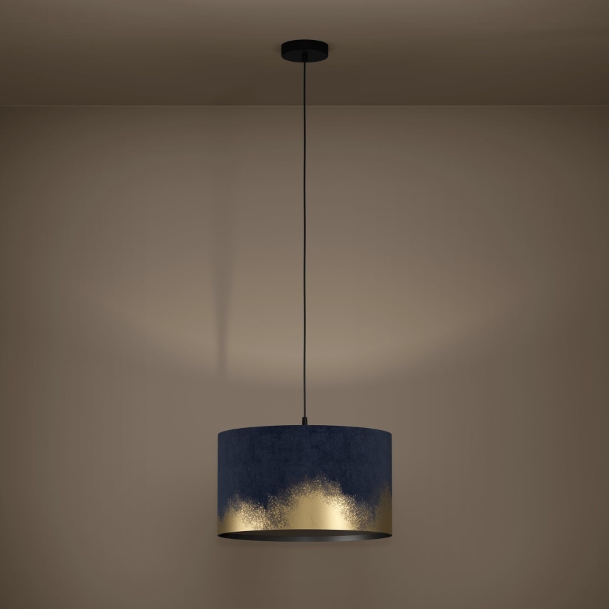 Eglo - Candeeiro suspenso 1xE27/40W/230V diâmetro 38 cm azul/dourado