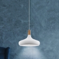 Eglo - Candeeiro suspenso 1xE27/40W/230V diâmetro 40 cm branco - FSC certificado