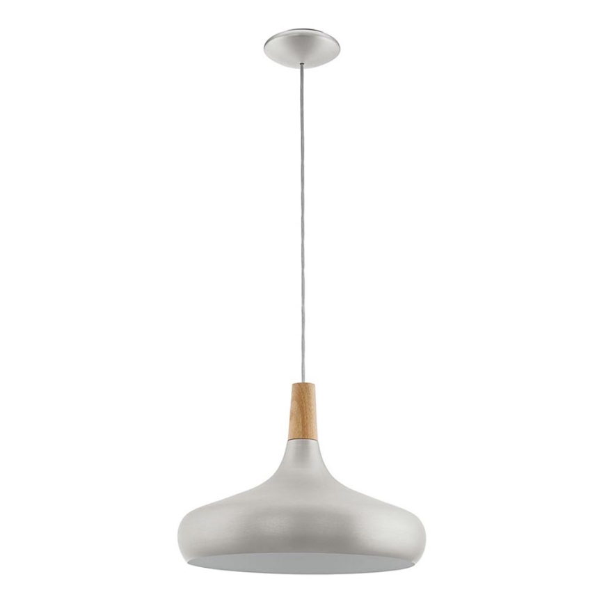 Eglo - Candeeiro suspenso 1xE27/40W/230V diâmetro 40 cm prateado