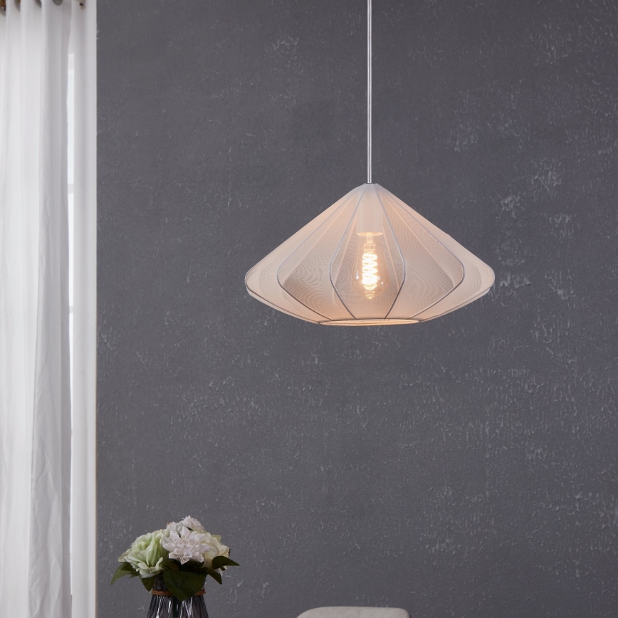 Eglo - Candeeiro suspenso 1xE27/40W/230V diâmetro 42,5 cm branco