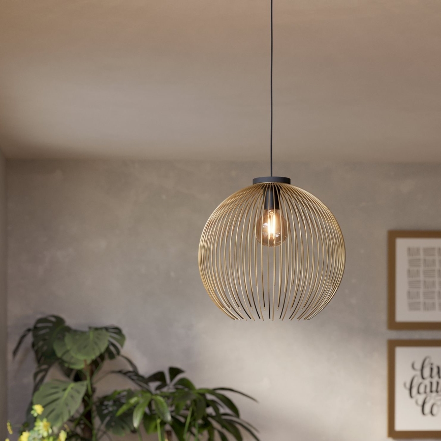 Eglo - Candeeiro suspenso 1xE27/40W/230V dourado