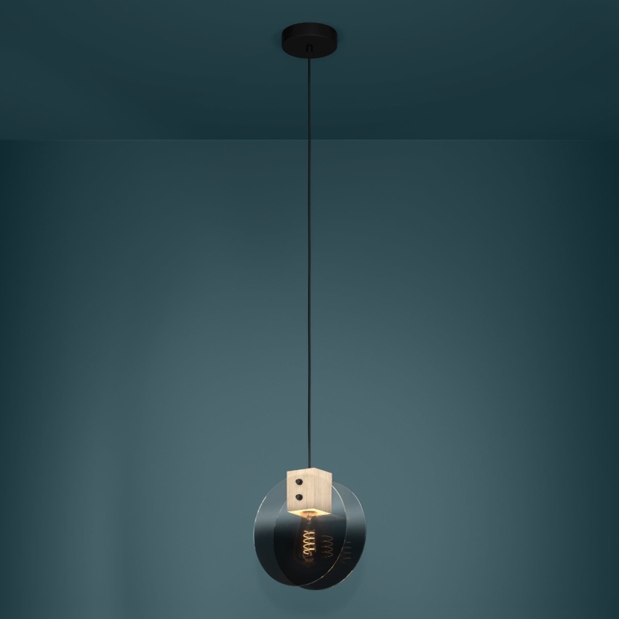 Eglo - Candeeiro suspenso 1xE27/40W/230V fumado