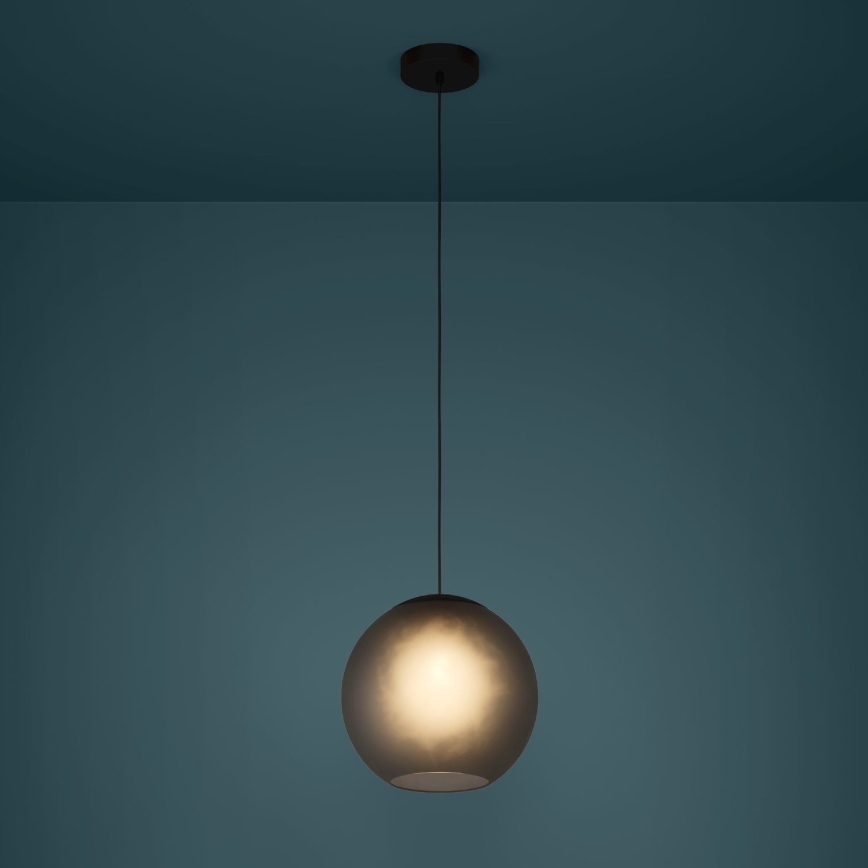 Eglo - Candeeiro suspenso 1xE27/40W/230V fumado