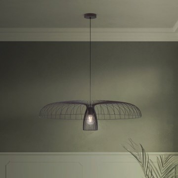 Eglo - Candeeiro suspenso 1xE27/60W/230V diâmetro 98,5 cm preto