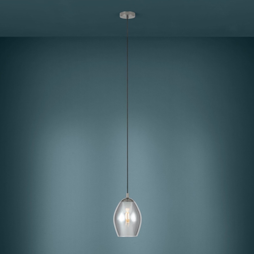 Eglo - Candeeiro suspenso 1xE27/60W/230V fumado