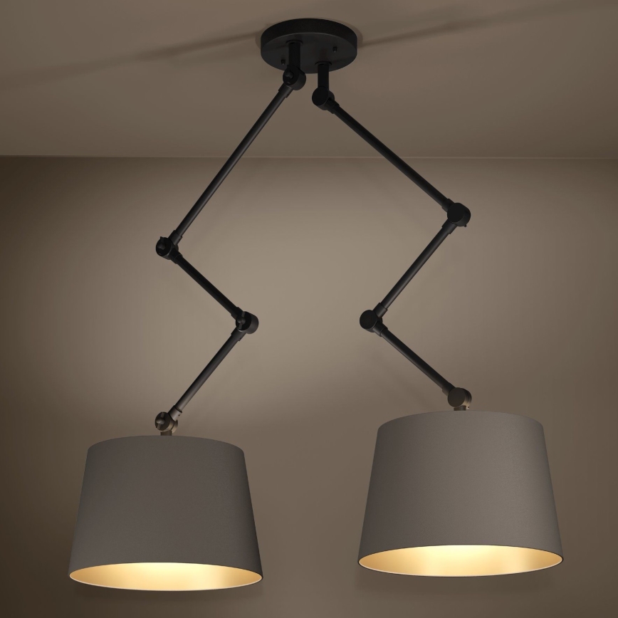 Eglo - Candeeiro suspenso 2xE27/40W/230V castanho