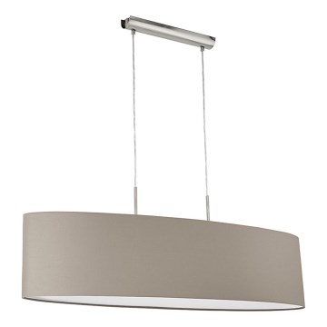 Eglo - Candeeiro suspenso 2xE27/60W/230V taupe