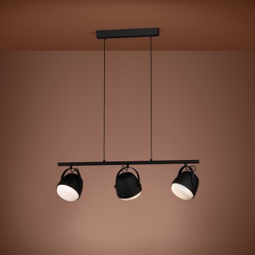 Eglo - Candeeiro suspenso 3xE27/28W/230V preto