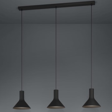 Eglo - Candeeiro suspenso 3xE27/28W/230V preto