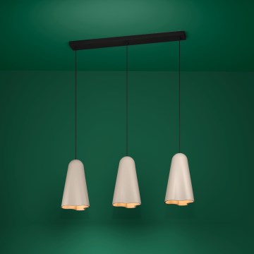 Eglo - Candeeiro suspenso 3xE27/40W/230V bege
