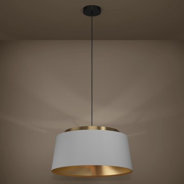 Eglo - Candeeiro suspenso 3xE27/40W/230V cinzento/dourado