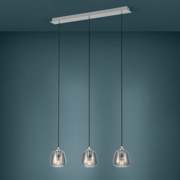 Eglo - Candeeiro suspenso 3xE27/40W/230V cromado brilhante