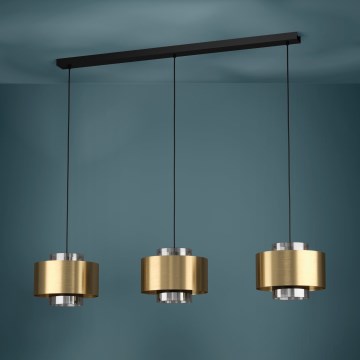 Eglo - Candeeiro suspenso 3xE27/40W/230V dourado