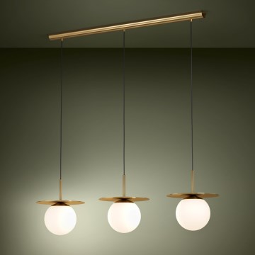 Eglo - Candeeiro suspenso 3xE27/40W/230V dourado