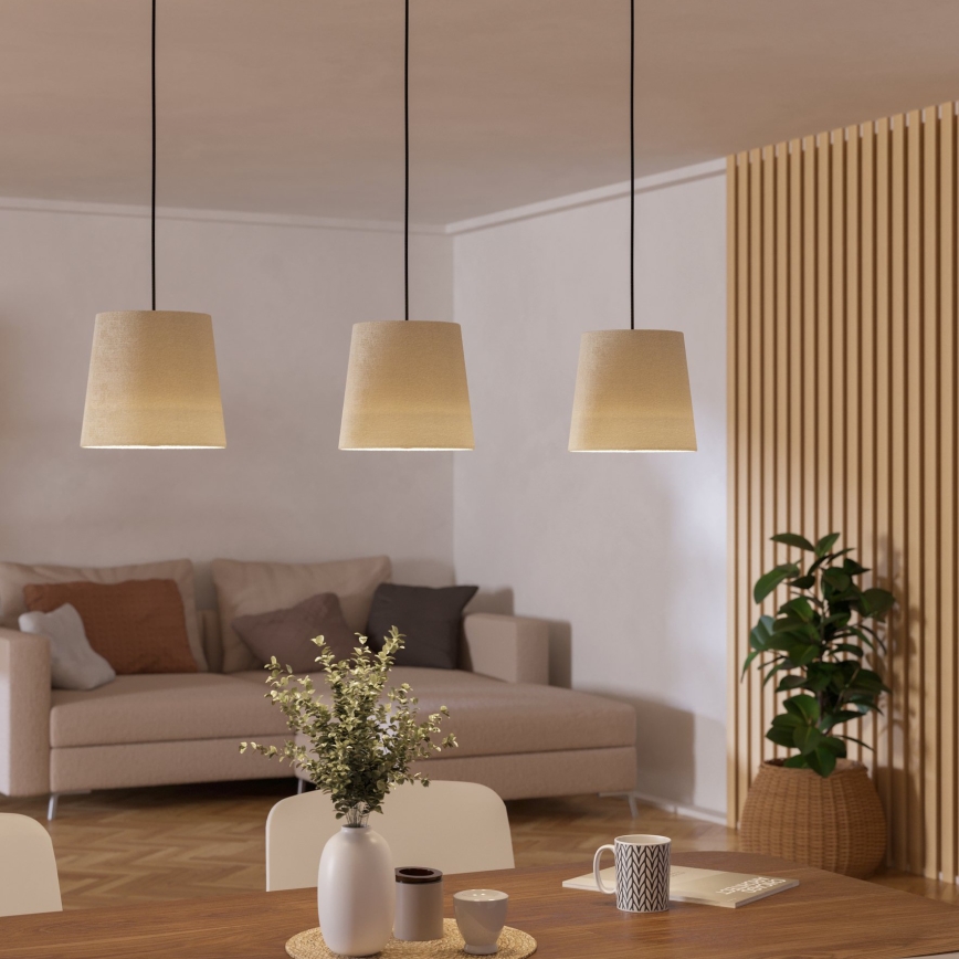 Eglo - Candeeiro suspenso 3xE27/60W/230V branco