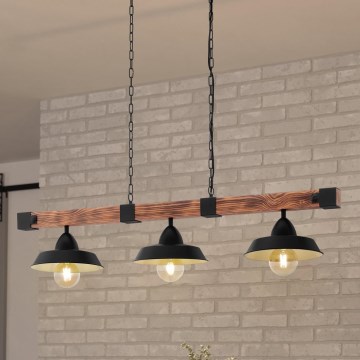 Eglo - Candeeiro suspenso 3xE27/60W/230V - FSC certificado