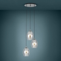 Eglo - Candeeiro suspenso 3xE27/60W/230V fumado