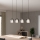 Eglo - Candeeiro suspenso 4xE27/28W/230V cinzento