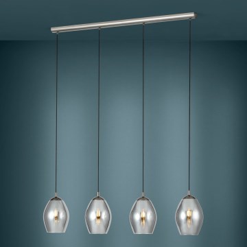 Eglo - Candeeiro suspenso 4xE27/60W/230V fumado