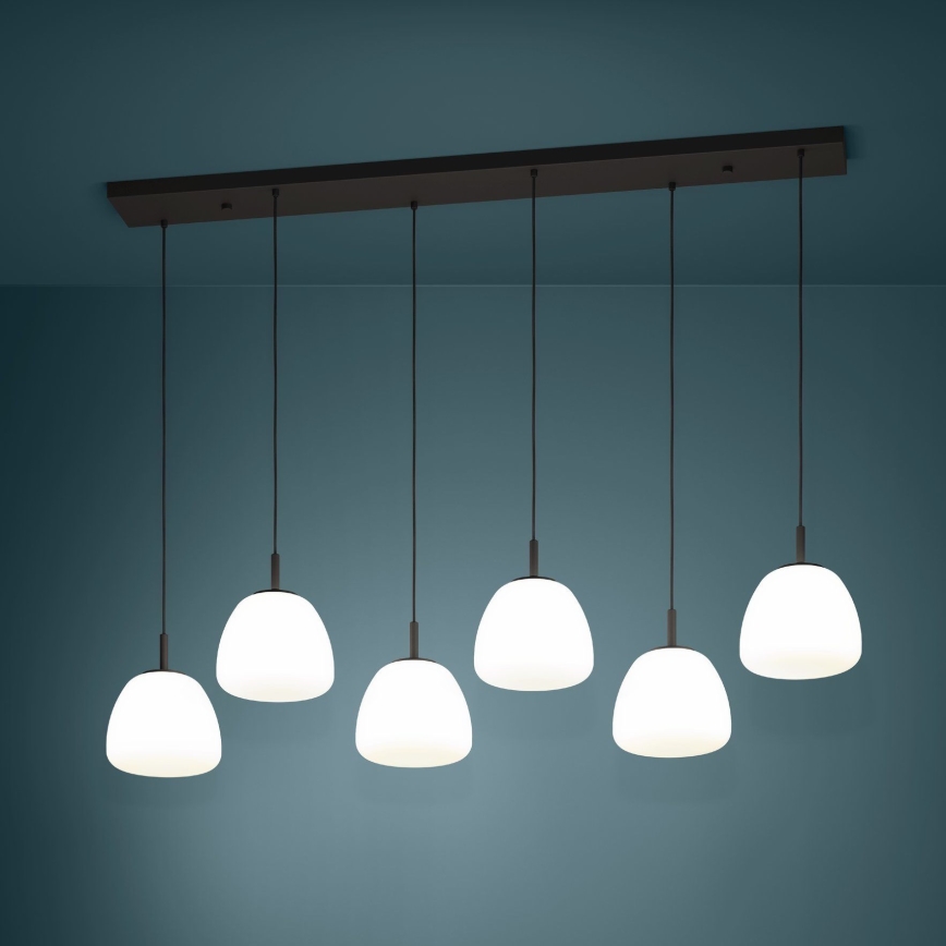 Eglo - Candeeiro suspenso 6xE27/40W/230V preto