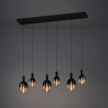 Eglo - Candeeiro suspenso 6xE27/40W/230V preto