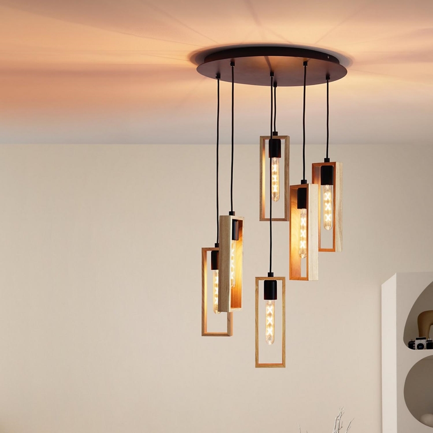 Eglo - Candeeiro suspenso 6xE27/60W/230V