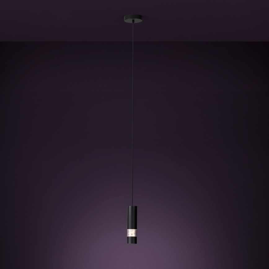 Eglo - Candeeiro suspenso LED 1xGU10/4,6W/230V preto