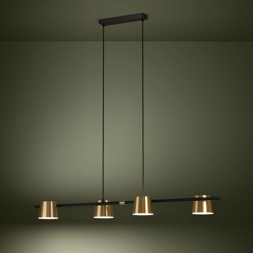 Eglo - Candeeiro suspenso LED 4xGU10/4,6W/230V 3000K dourado