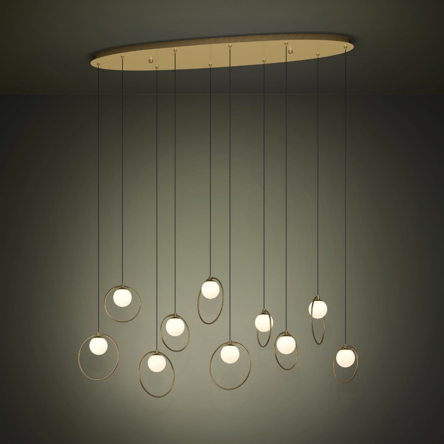 Eglo - Candeeiro suspenso LED com regulação 10xLED/3W/230V 3000K dourado