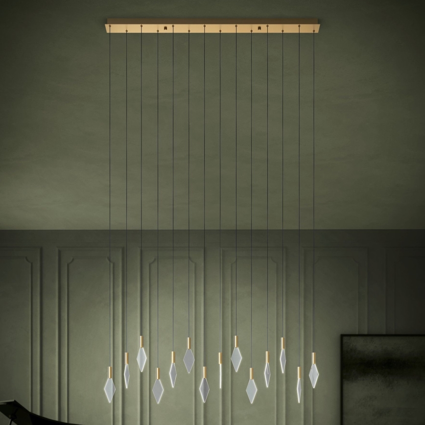 Eglo - Candeeiro suspenso LED com regulação 14xLED/3,3W/230V 3000K dourado