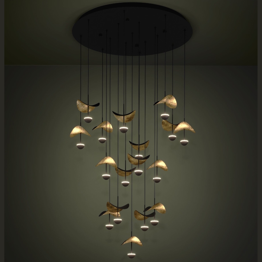 Eglo - Candeeiro suspenso LED com regulação 17xLED/2,3W/230V 3000K diâmetro 78 cm