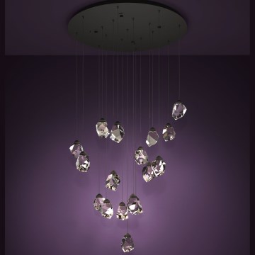 Eglo - Candeeiro suspenso LED com regulação 17xLED/3W/230V 3000K preto/transparente