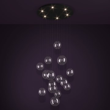Eglo - Candeeiro suspenso LED com regulação 6xLED/4,2W/230V 3000K transparente