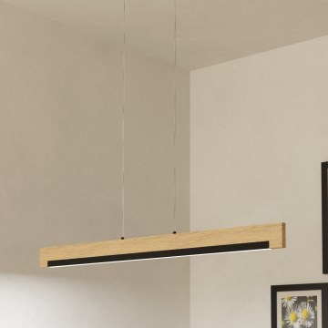 Eglo - Candeeiro suspenso LED com regulação LED/25,5W/230V 3000K preto/bege