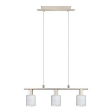 Eglo - Candeeiro suspenso LED MY CHOICE 3xE14/4W/230V cromado mate/branco