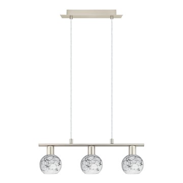 Eglo - Candeeiro suspenso LED MY CHOICE 3xE14/4W/230V cromado mate/branco/preto