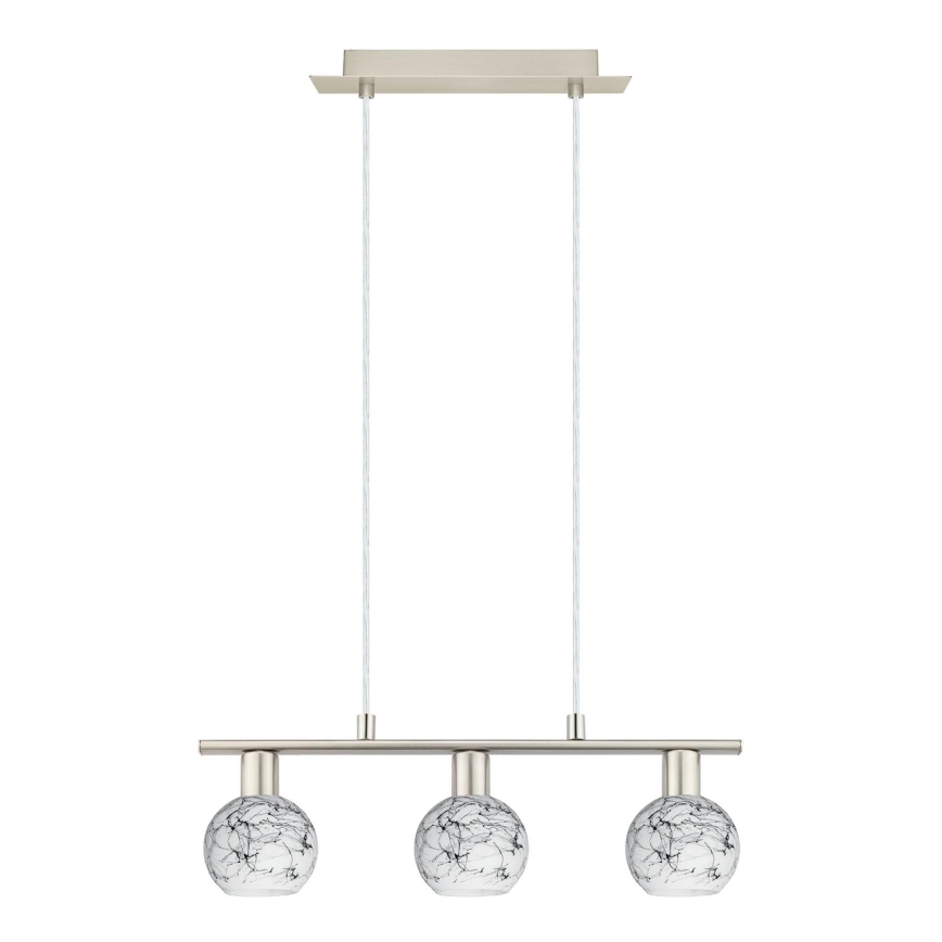 Eglo - Candeeiro suspenso LED MY CHOICE 3xE14/4W/230V cromado mate/branco/preto