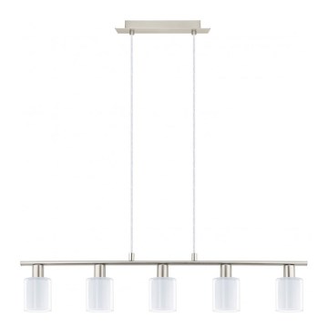 Eglo - Candeeiro suspenso LED MY CHOICE 5xE14/4W/230V cromado mate/branco