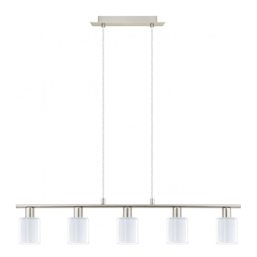 Eglo - Candeeiro suspenso LED MY CHOICE 5xE14/4W/230V cromado mate/branco