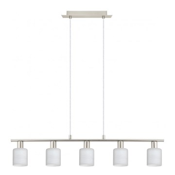 Eglo - Candeeiro suspenso LED MY CHOICE 5xE14/4W/230V cromado mate/branco