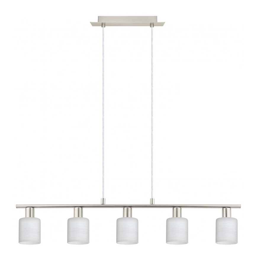 Eglo - Candeeiro suspenso LED MY CHOICE 5xE14/4W/230V cromado mate/branco