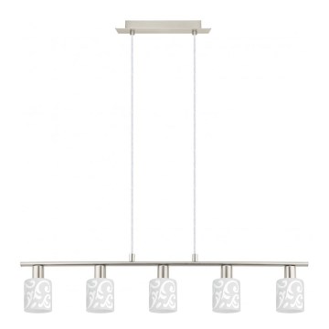 Eglo - Candeeiro suspenso LED MY CHOICE 5xE14/4W/230V cromado mate/branco