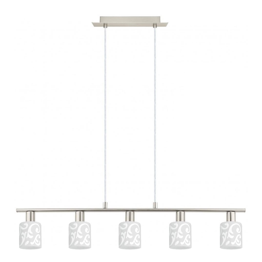 Eglo - Candeeiro suspenso LED MY CHOICE 5xE14/4W/230V cromado mate/branco